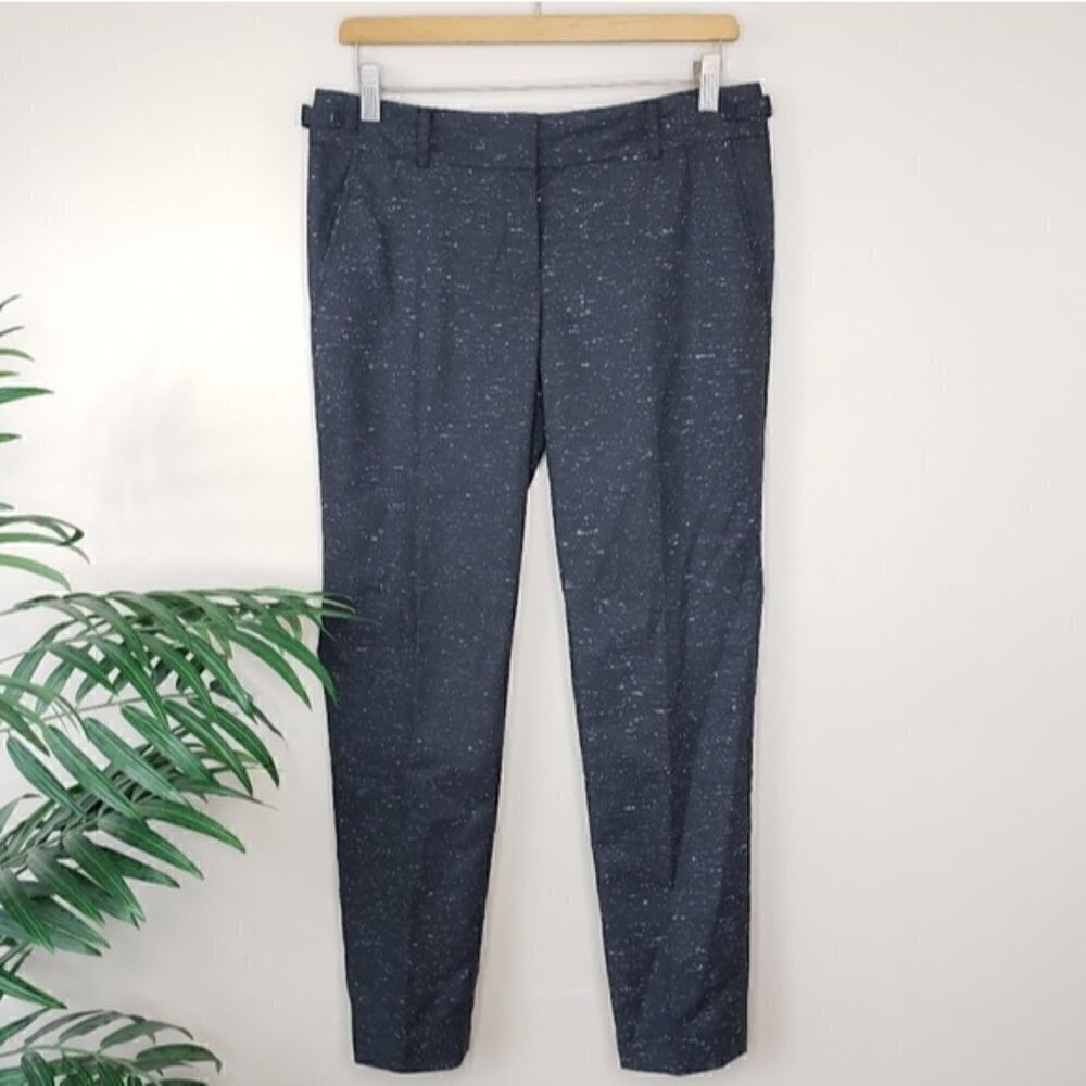 Ann Taylor | Speckled Black Slim Straight Pants Size 4